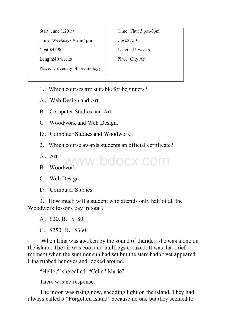 广东省广州市届高三普通高中毕业班综合测试一英语试题.docx_第2页