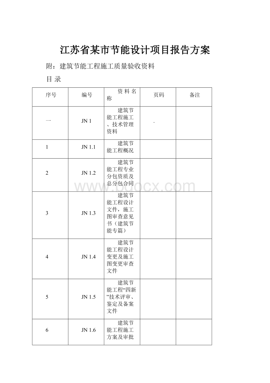 江苏省某市节能设计项目报告方案.docx