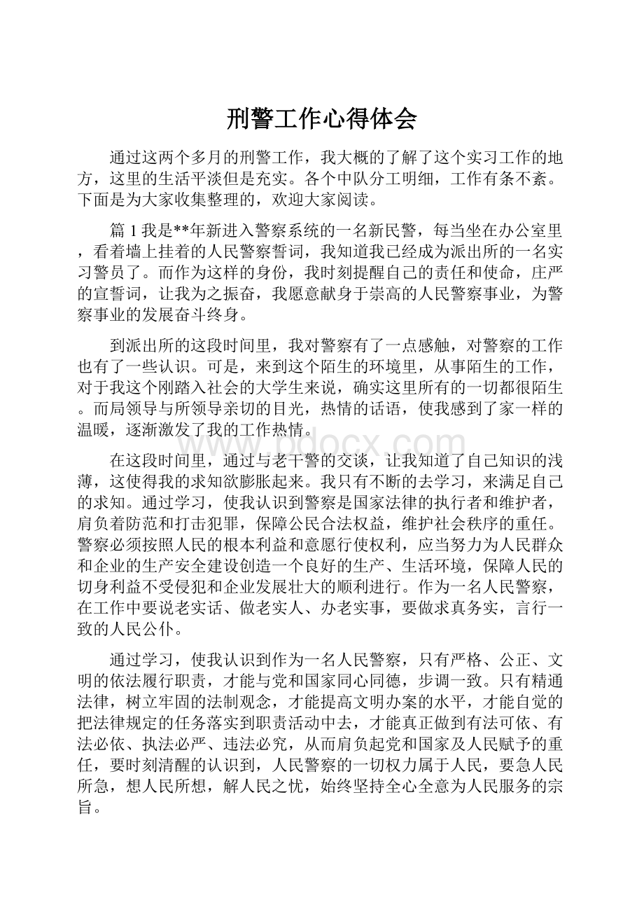 刑警工作心得体会.docx