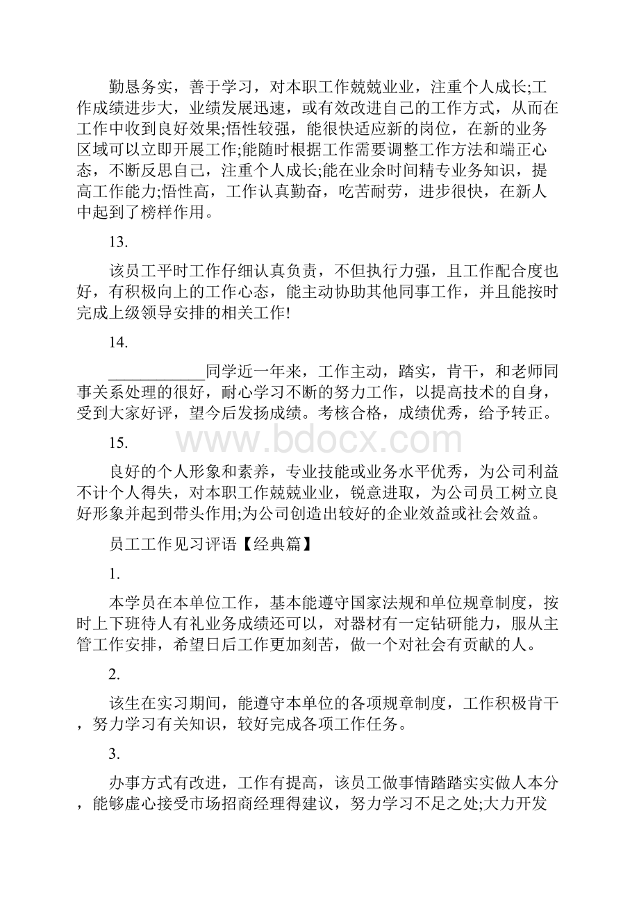 员工工作见习评语.docx_第3页