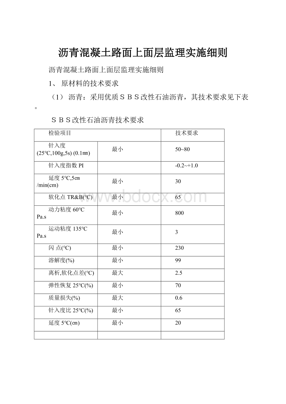 沥青混凝土路面上面层监理实施细则.docx