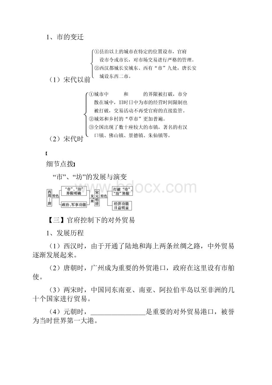 历史ⅱ学案第六单元第16讲古代商业的发展和经济政策.docx_第3页