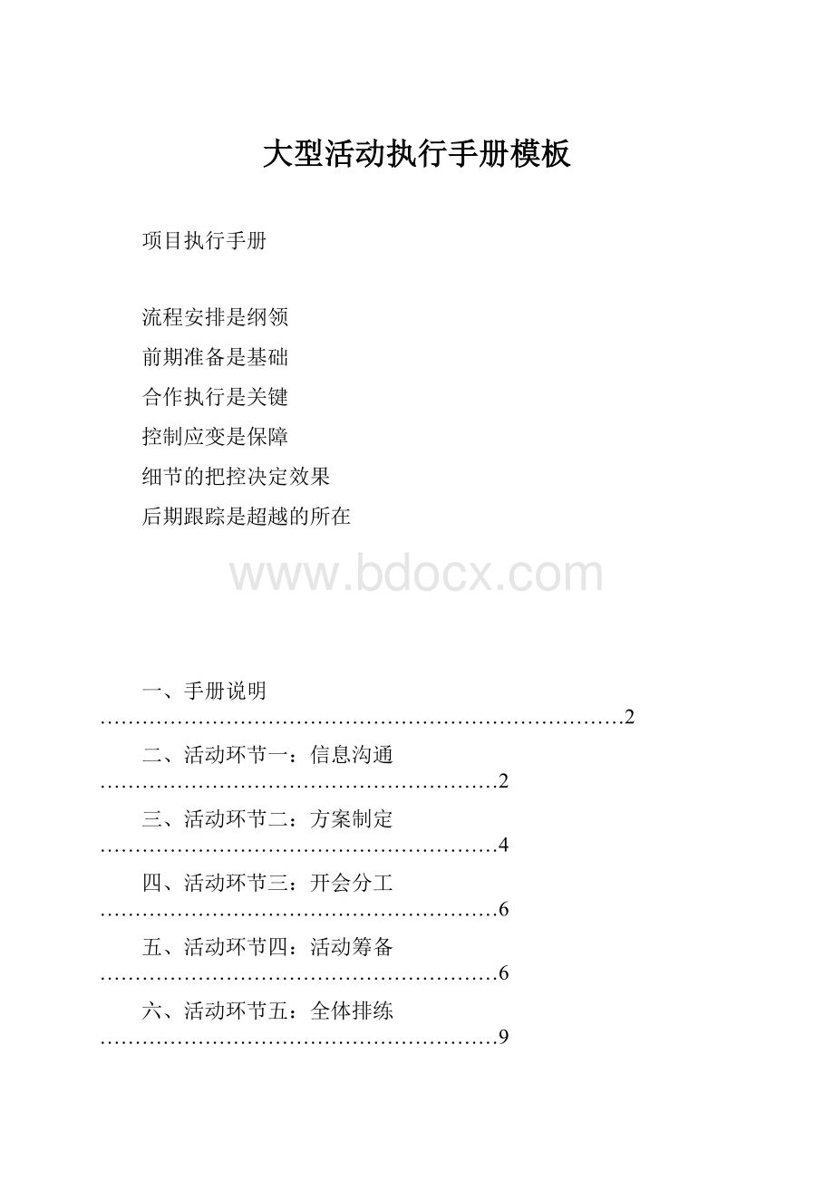 大型活动执行手册模板.docx_第1页