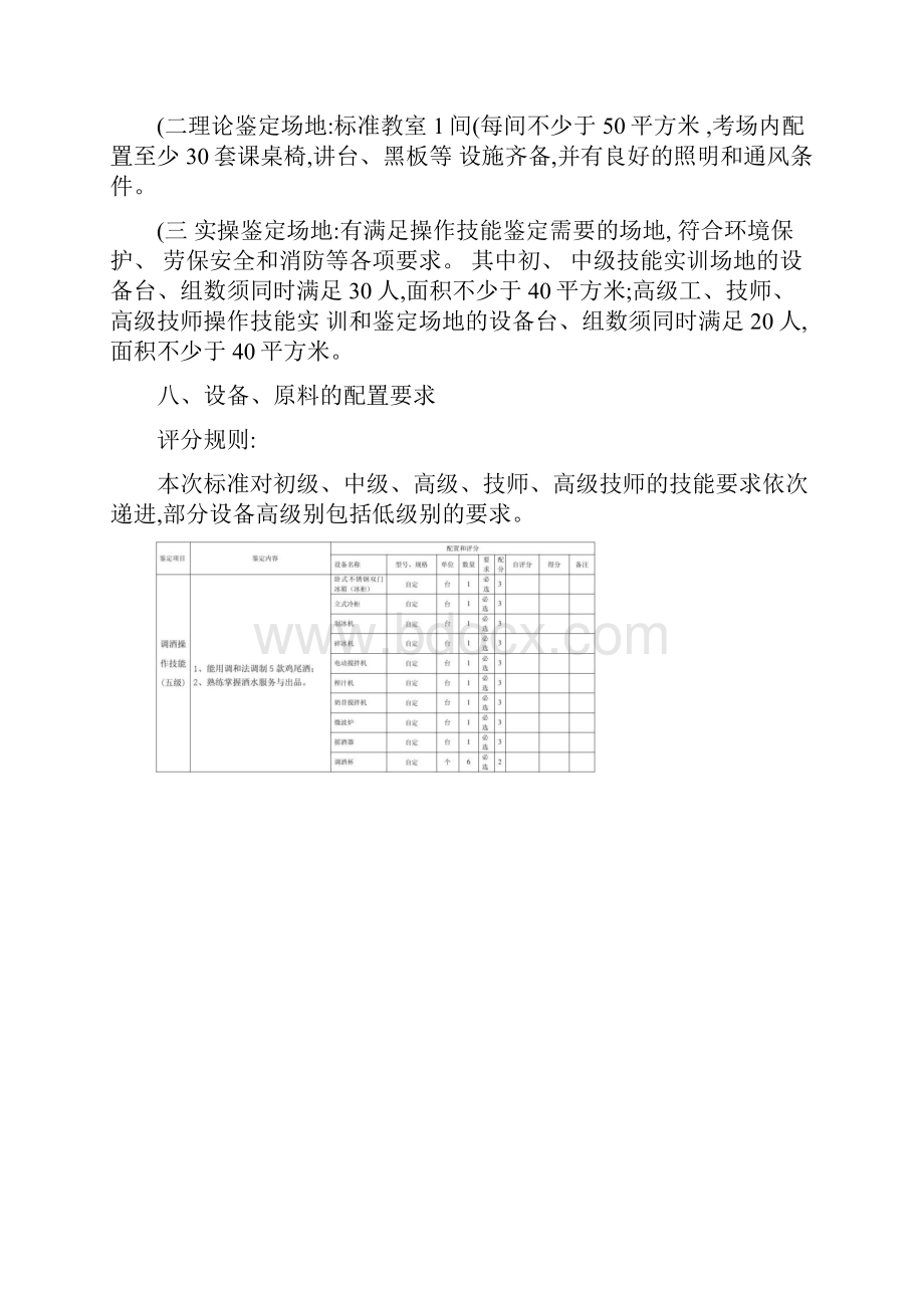 调酒师职业技能鉴定所考场设置标准资料.docx_第3页