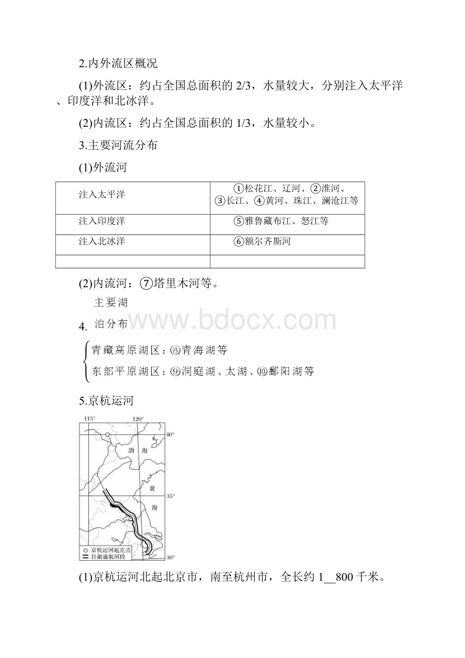高中地理区域地理 学案23 中国的河流和湖泊.docx_第2页