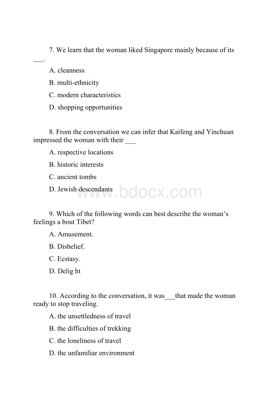 专业英语四级考试全真试题.docx_第3页