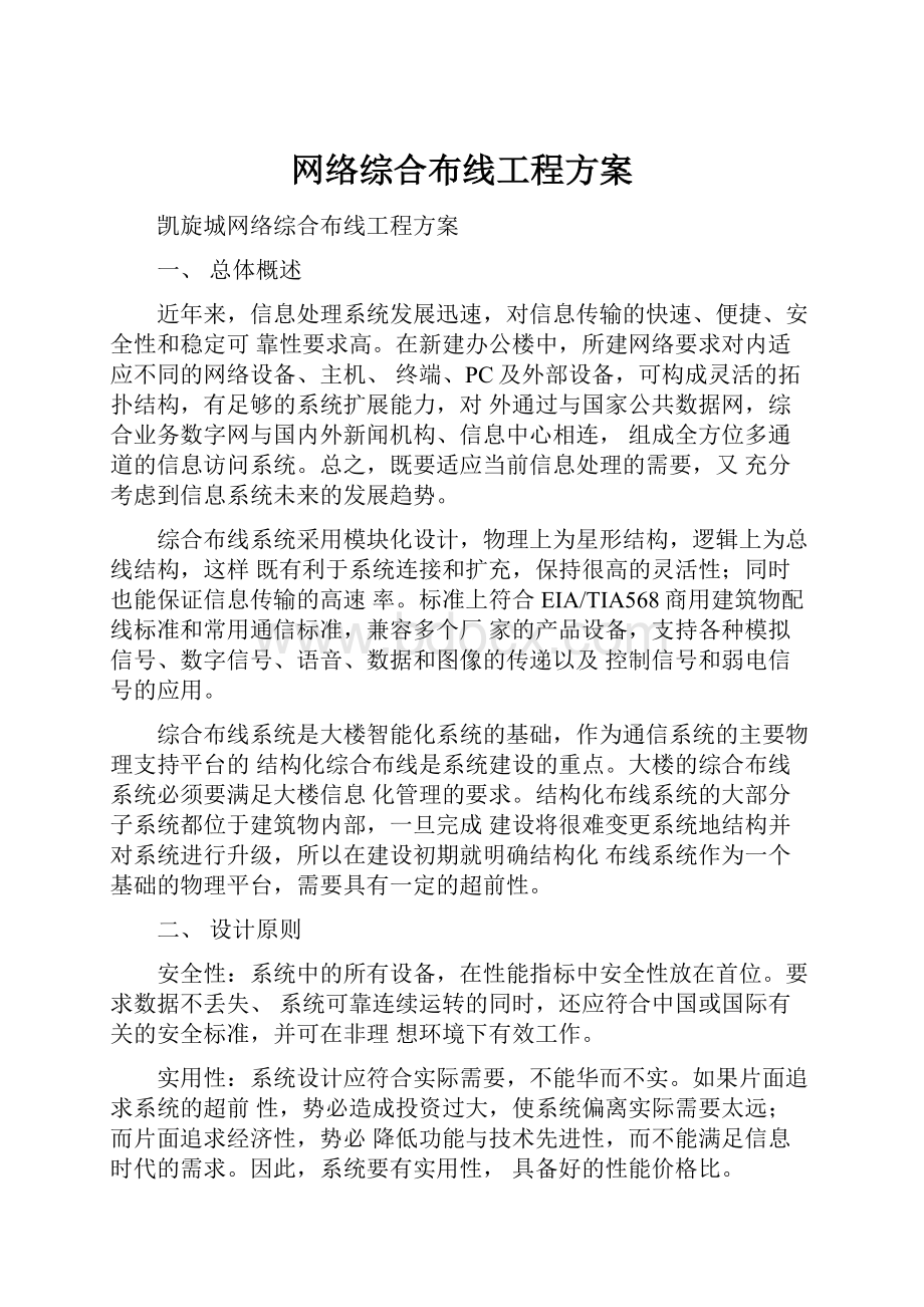 网络综合布线工程方案.docx