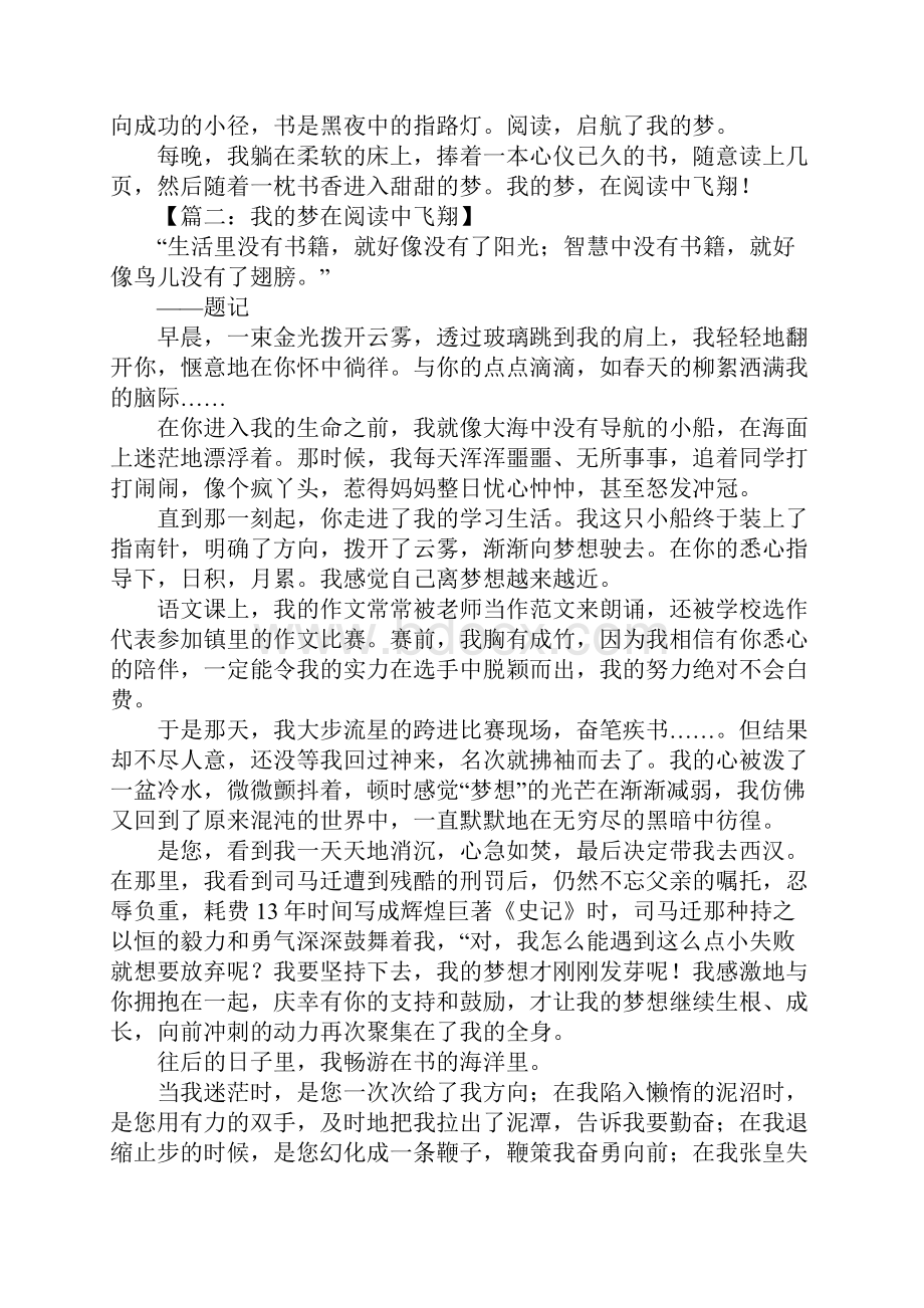 我的梦在阅读中飞翔作文.docx_第2页