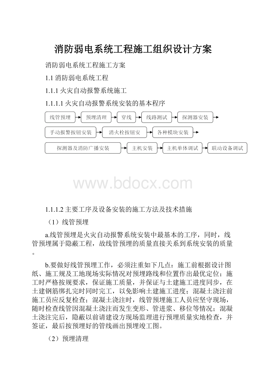 消防弱电系统工程施工组织设计方案.docx