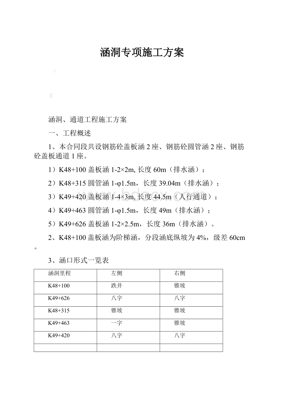 涵洞专项施工方案.docx