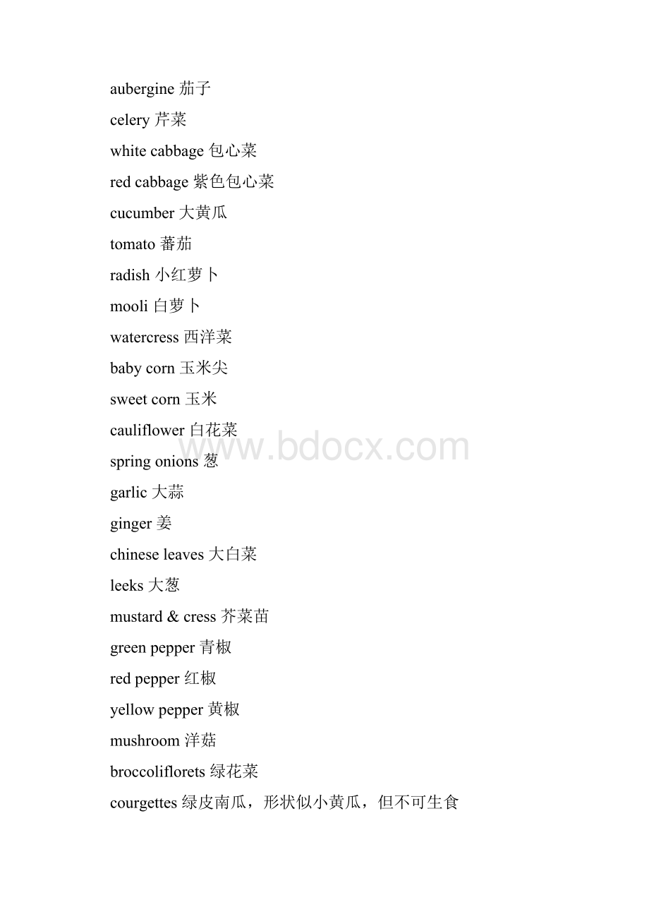 食物英语词汇大全精编版.docx_第2页