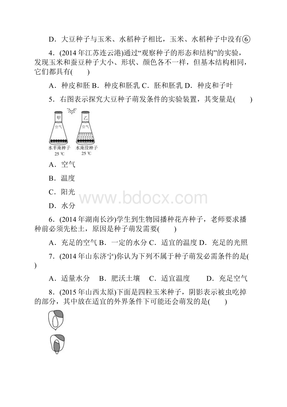 生物中考复习专题三生物圈中的绿色植物汇编.docx_第2页