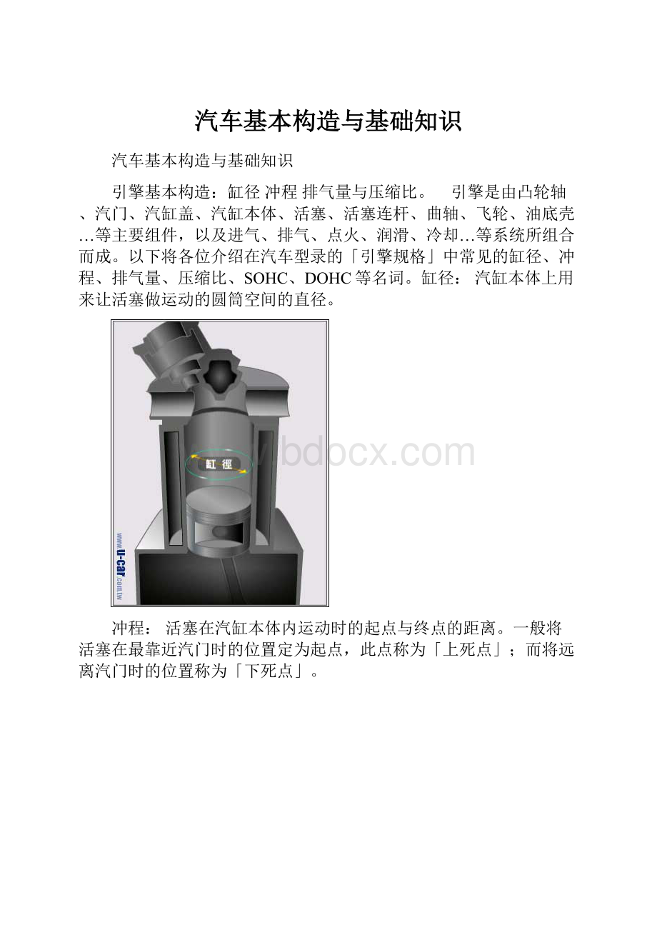 汽车基本构造与基础知识.docx