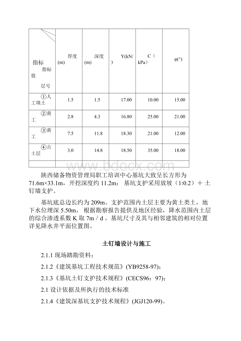 职工培训中心降水及基坑支护施工方案.docx_第2页