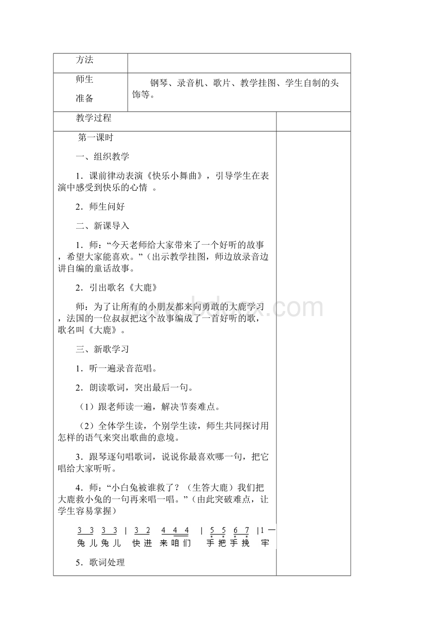 学年人教版小学二年级上册第三册音乐全册教案.docx_第2页