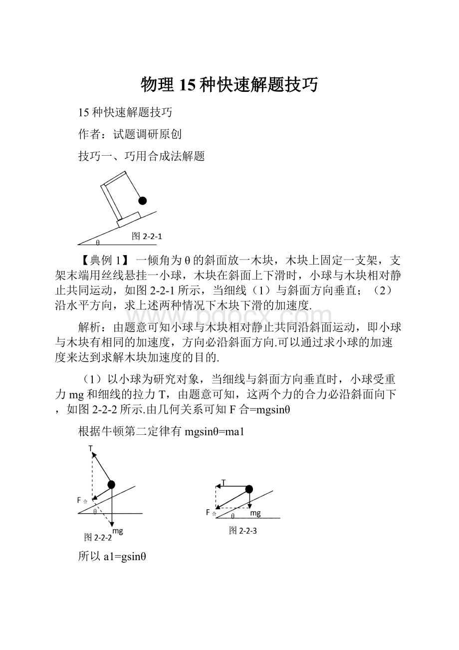 物理15种快速解题技巧.docx