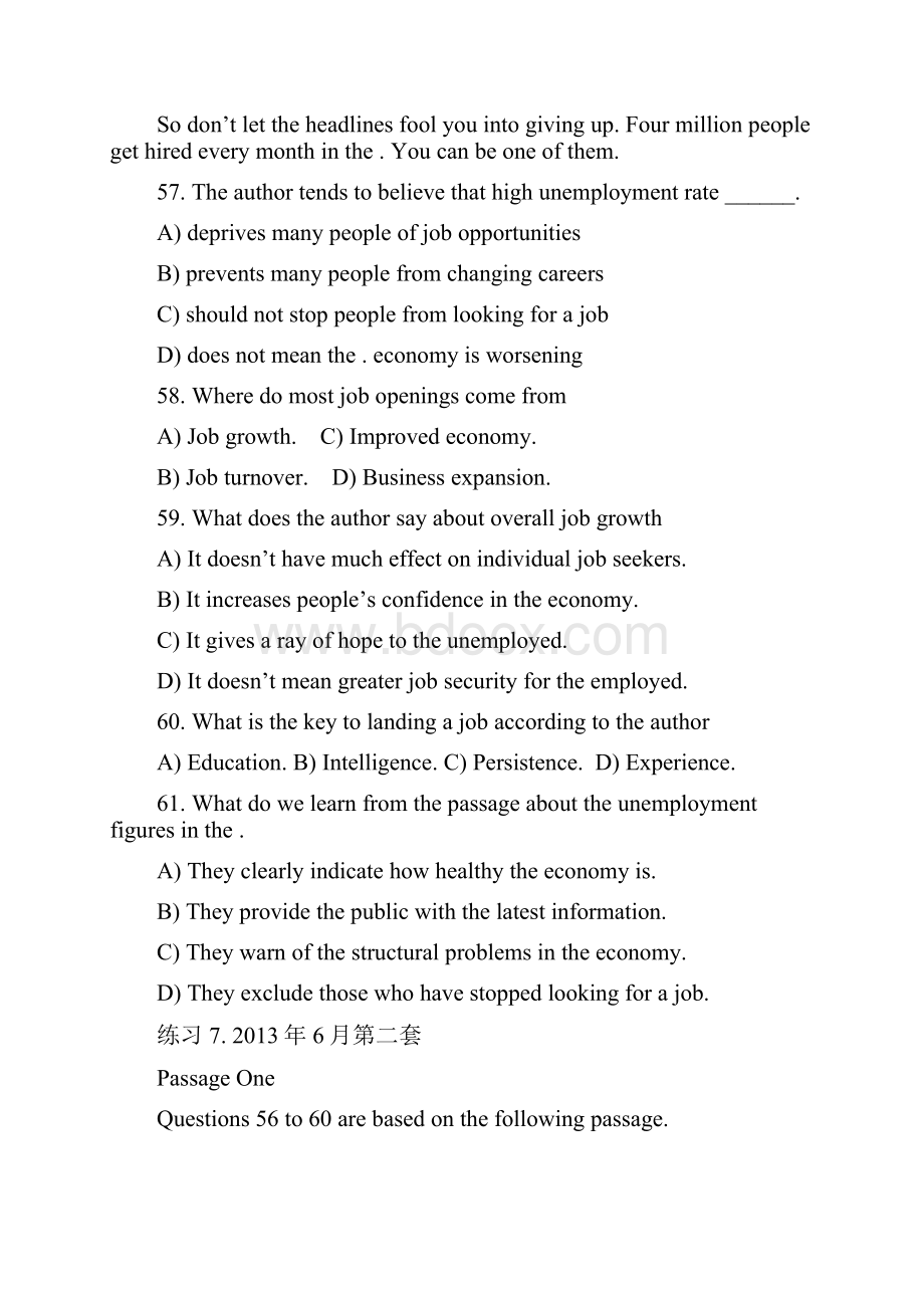 大学英语四级深度阅读练习题6套.docx_第2页