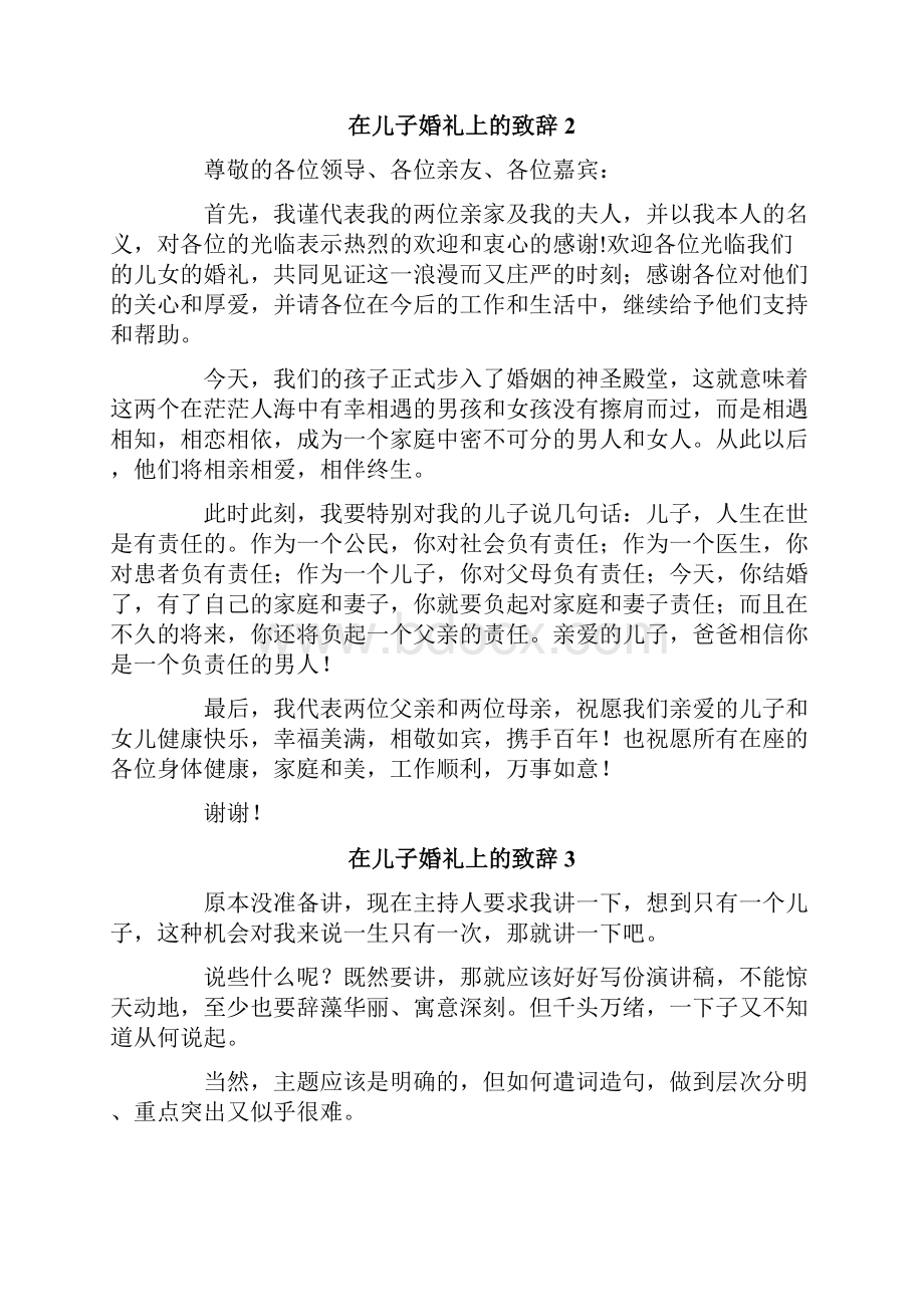 在儿子婚礼上的致辞15篇.docx_第2页