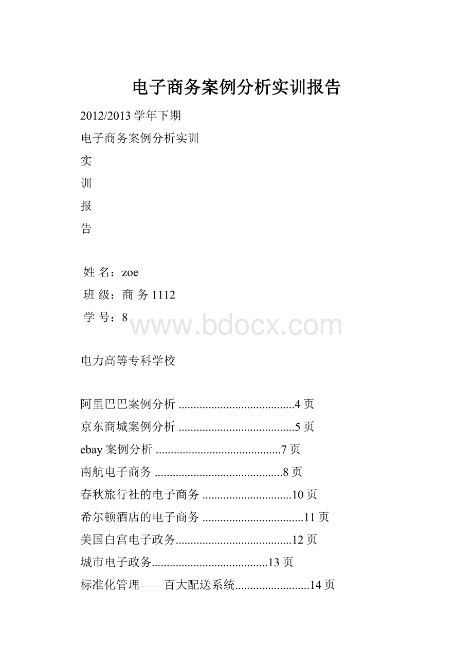 电子商务案例分析实训报告.docx