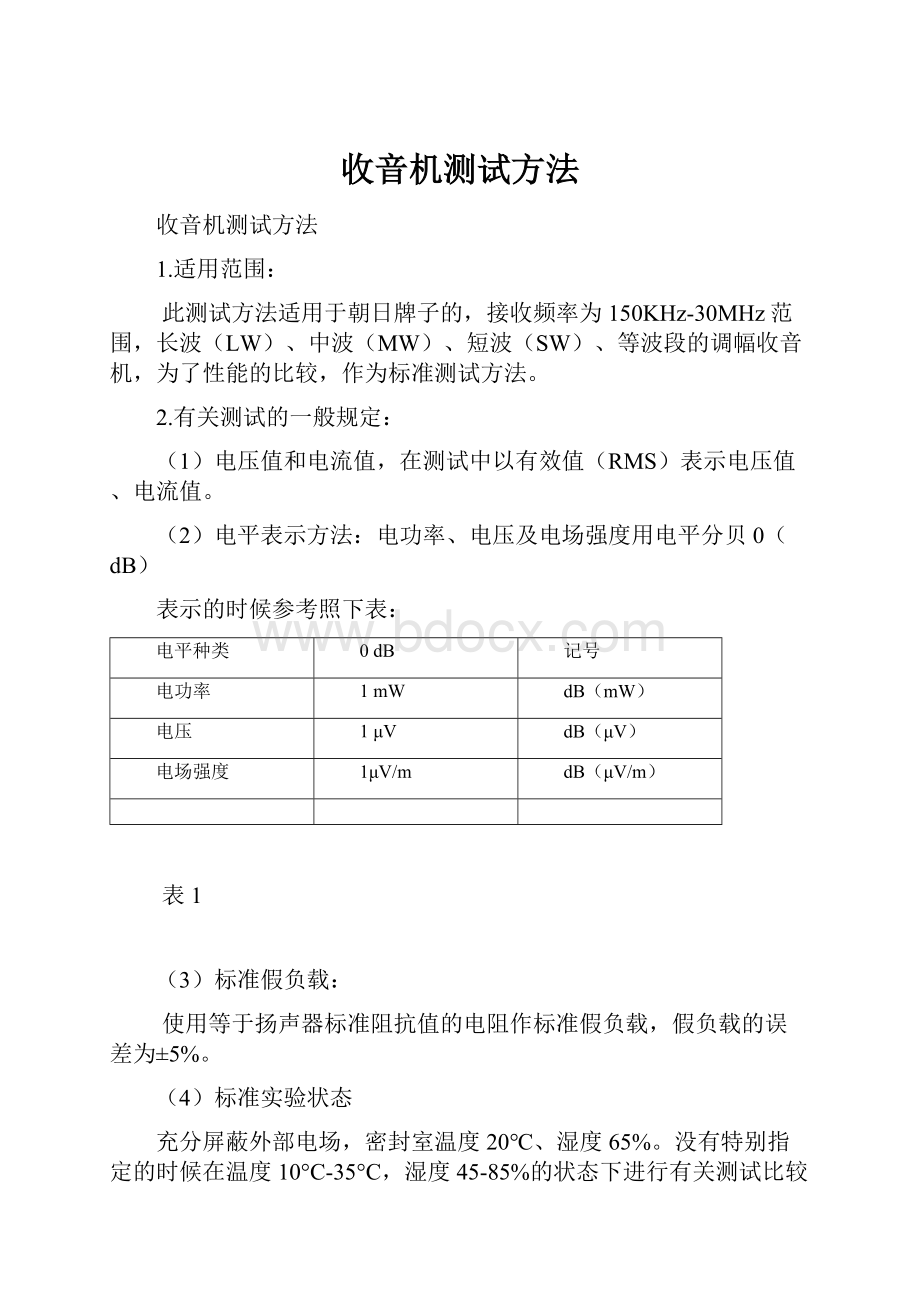 收音机测试方法.docx_第1页