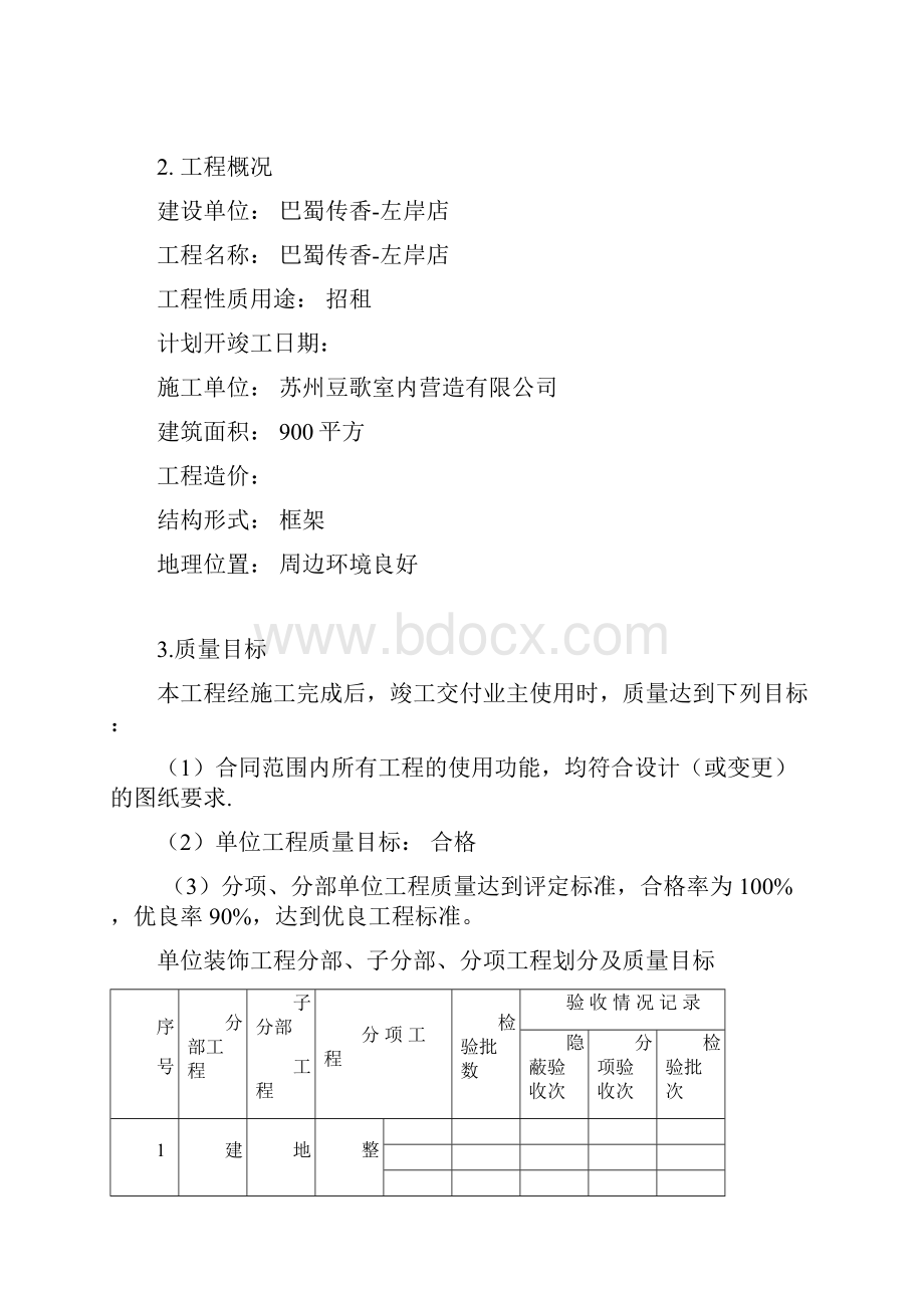 施工组织设计巴蜀传香左岸店最终版.docx_第2页