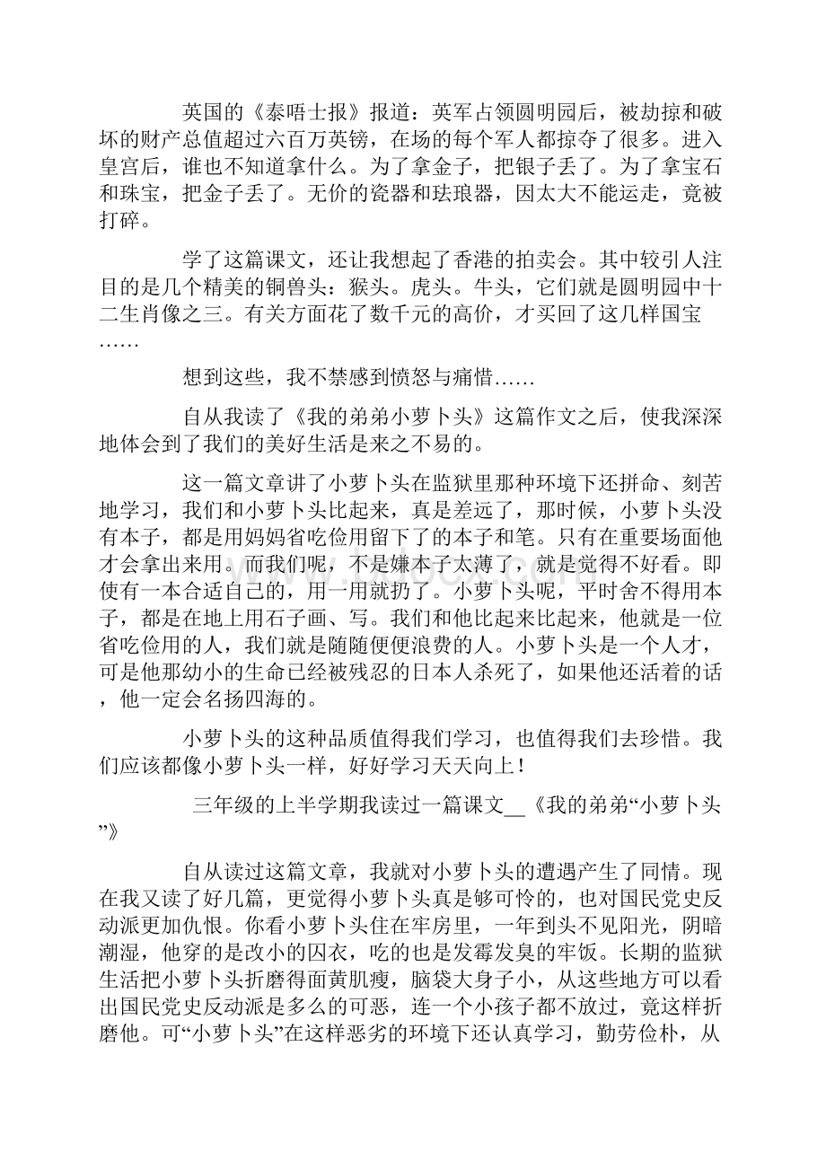 小萝卜头的故事读后感300字.docx_第3页