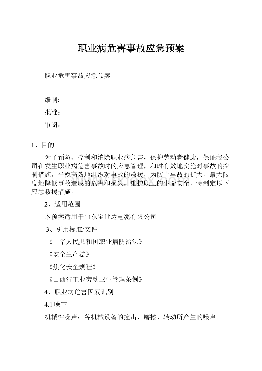 职业病危害事故应急预案.docx