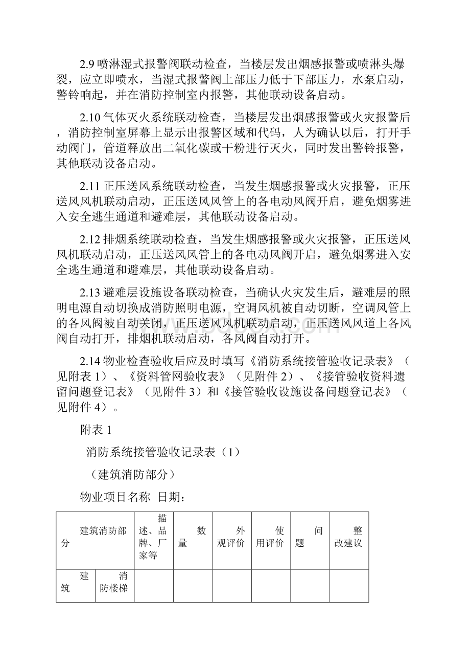 消防物业接管验收标准及配套表格.docx_第3页