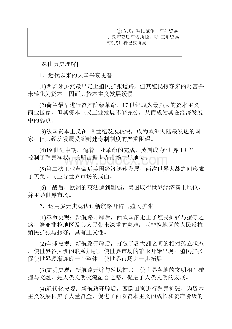 届二轮复习第三板块 世界史 第二步 专题十 市场导向下的工业经济资本主义世界市场的形成和发展.docx_第3页