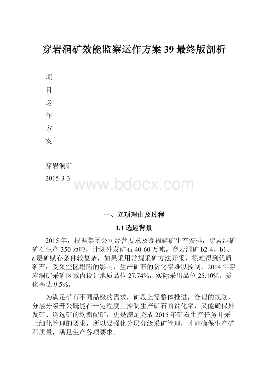 穿岩洞矿效能监察运作方案39最终版剖析.docx_第1页