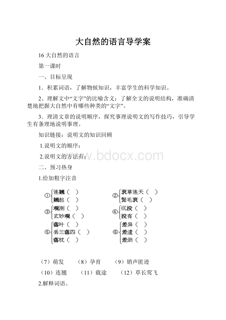 大自然的语言导学案.docx