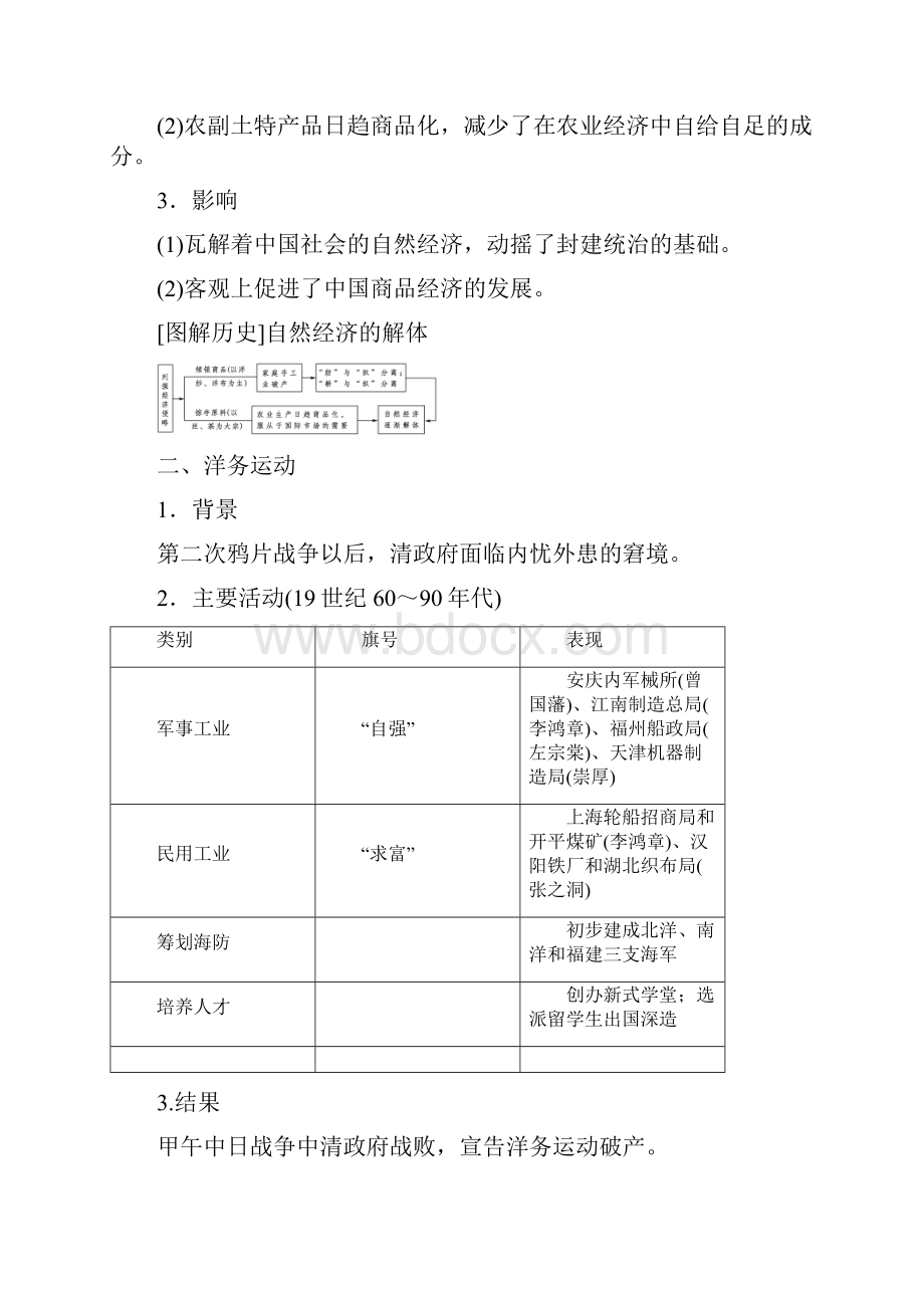 高考历史一轮复习第8单元第17讲近代中国经济结构的变动和中国民族资本主义的曲折发展学案.docx_第3页