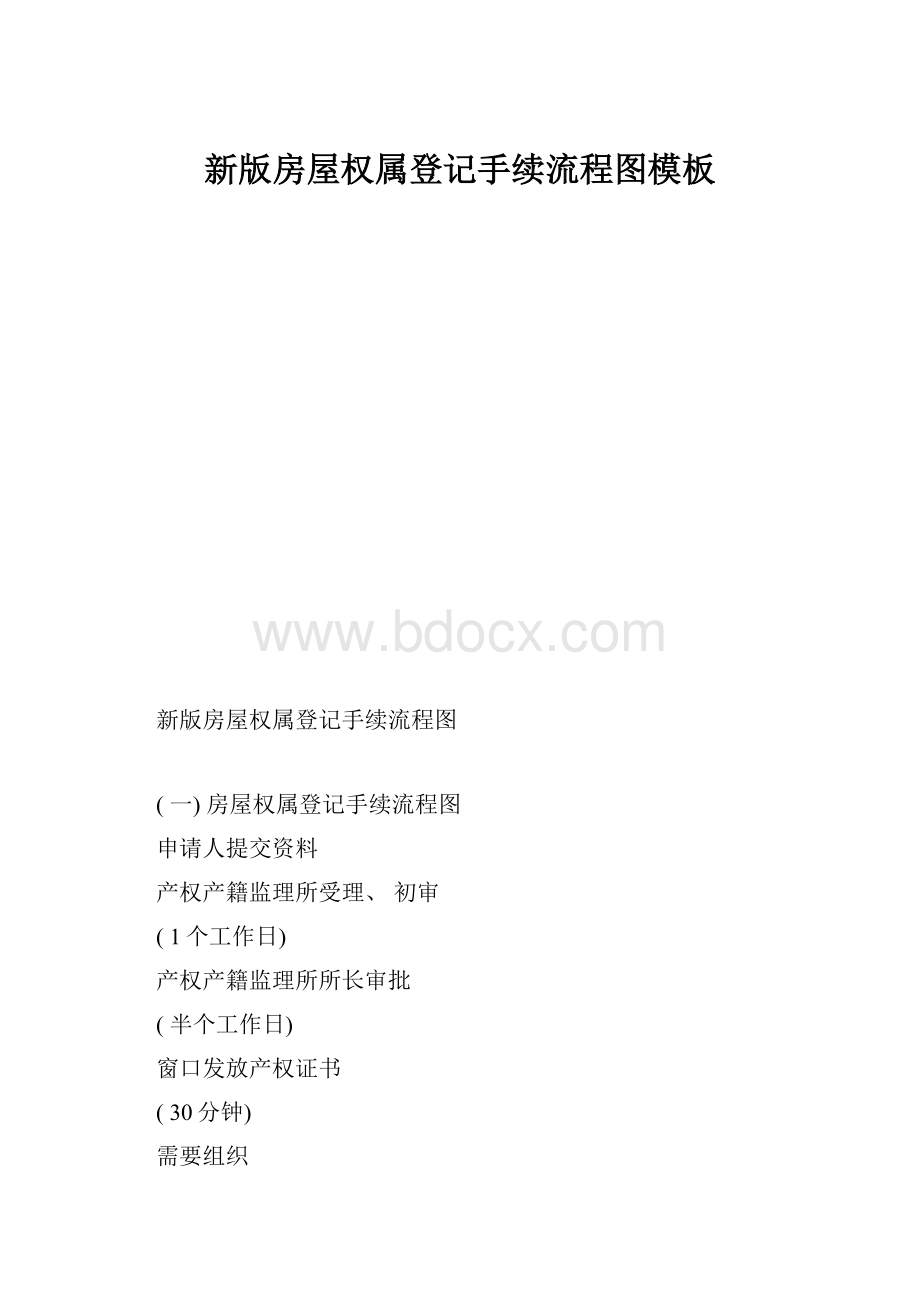 新版房屋权属登记手续流程图模板.docx