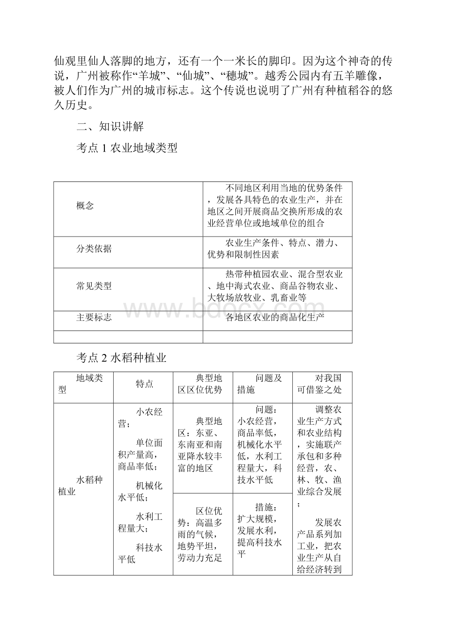 人教版高一地理第三章第二节以种植业为主的农业地域类型教案.docx_第2页