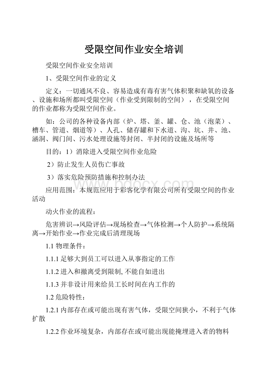 受限空间作业安全培训.docx