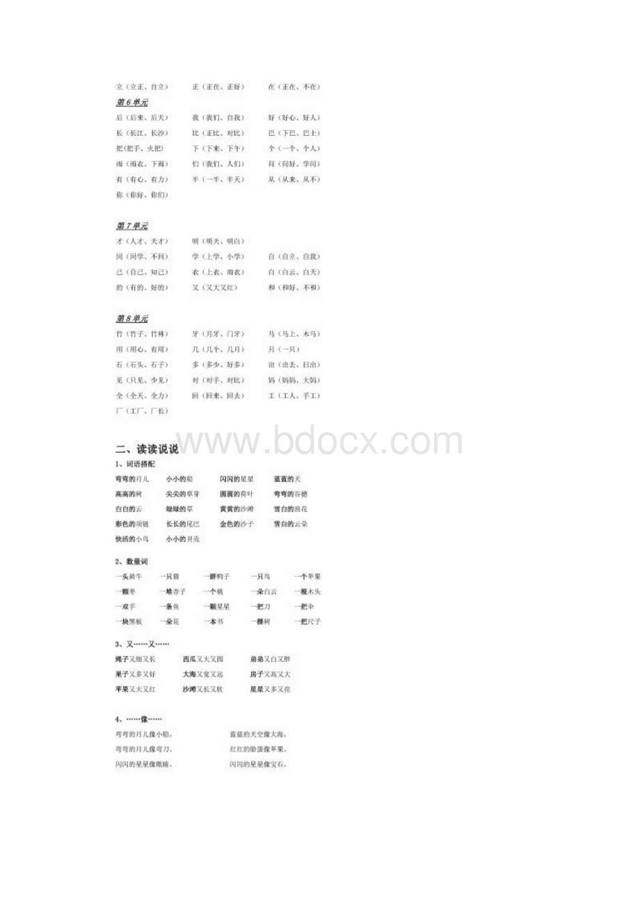 新版部编本一年级上册部编版语文一年级上册期末复习资料.docx_第2页