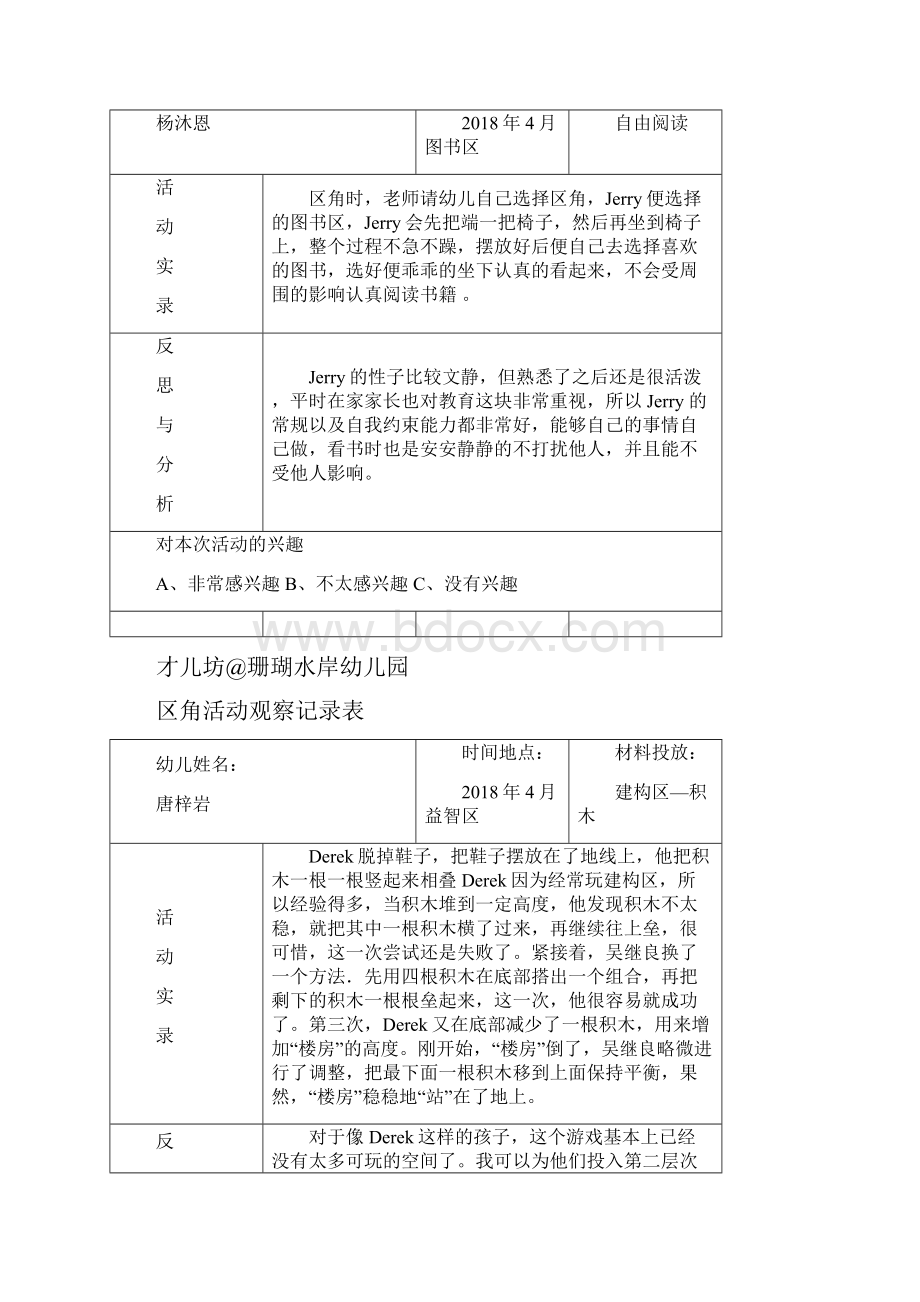 幼儿区角观察记录篇.docx_第2页