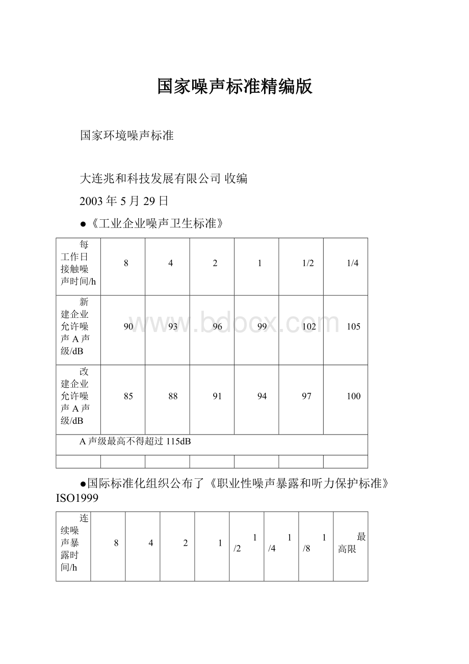 国家噪声标准精编版.docx