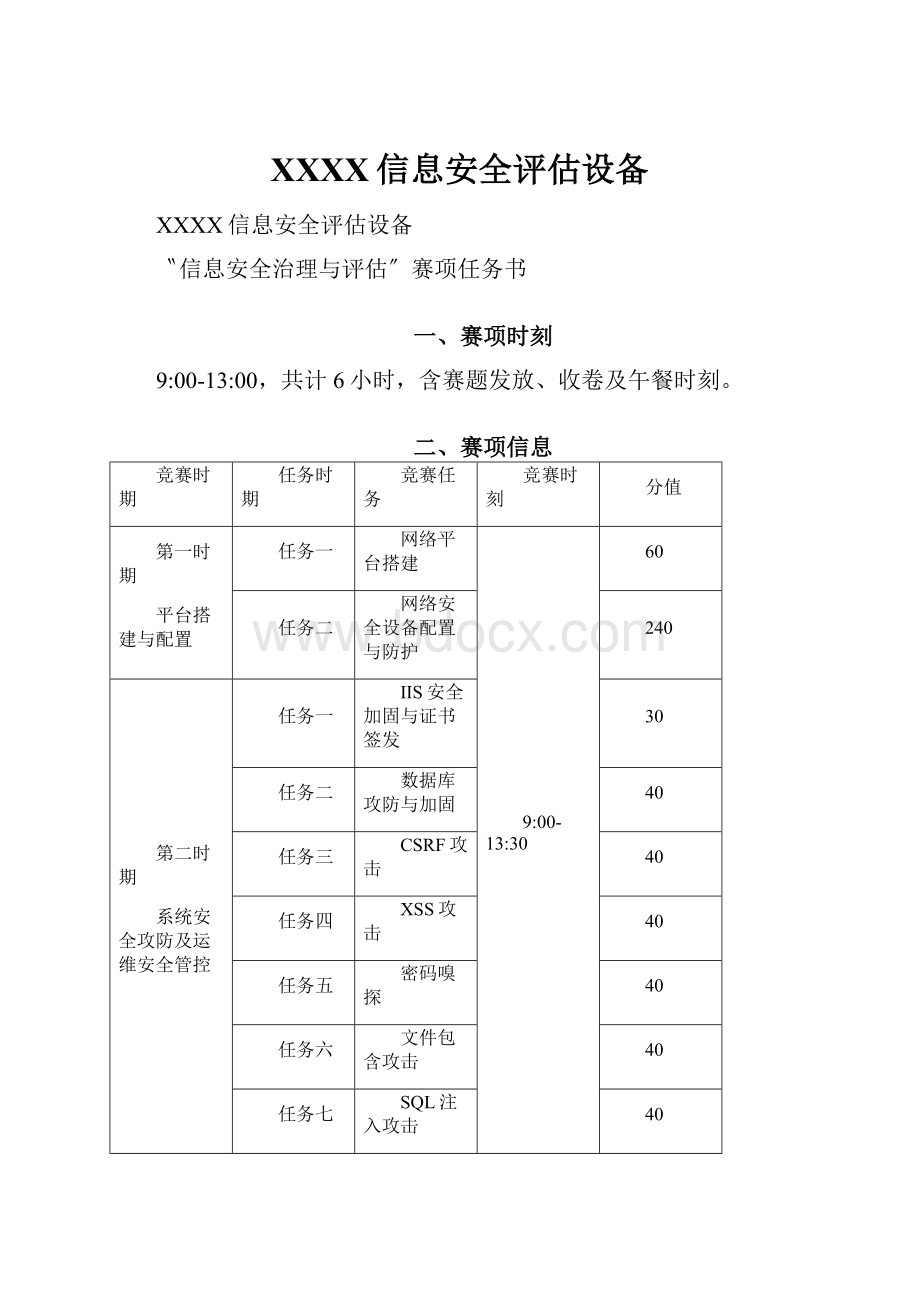 XXXX信息安全评估设备.docx_第1页