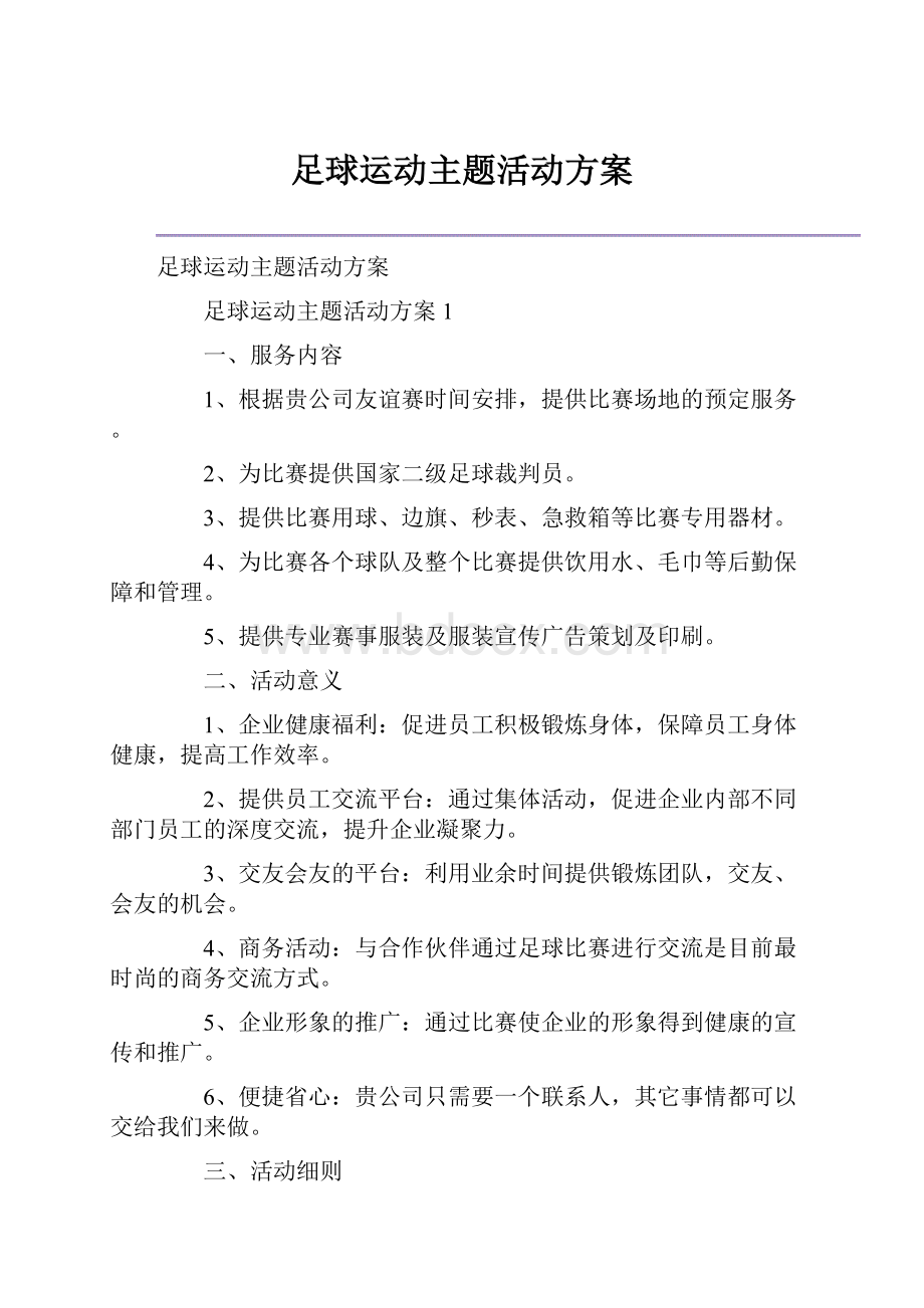 足球运动主题活动方案.docx