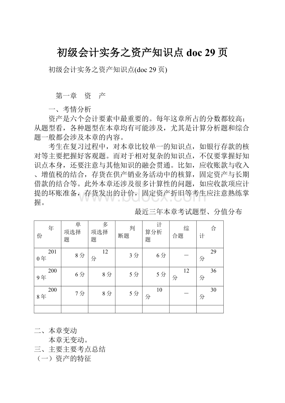 初级会计实务之资产知识点doc 29页.docx