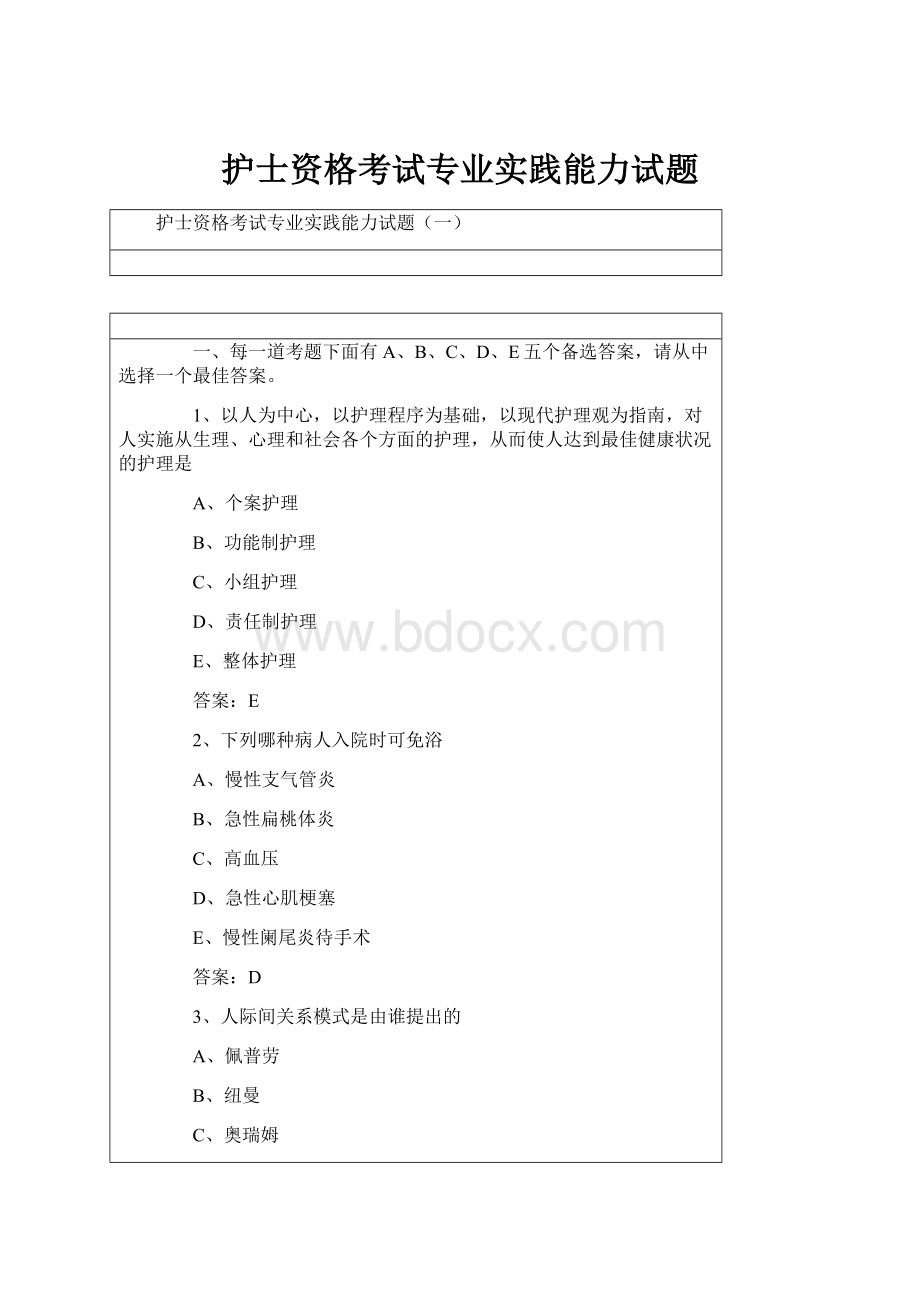 护士资格考试专业实践能力试题.docx