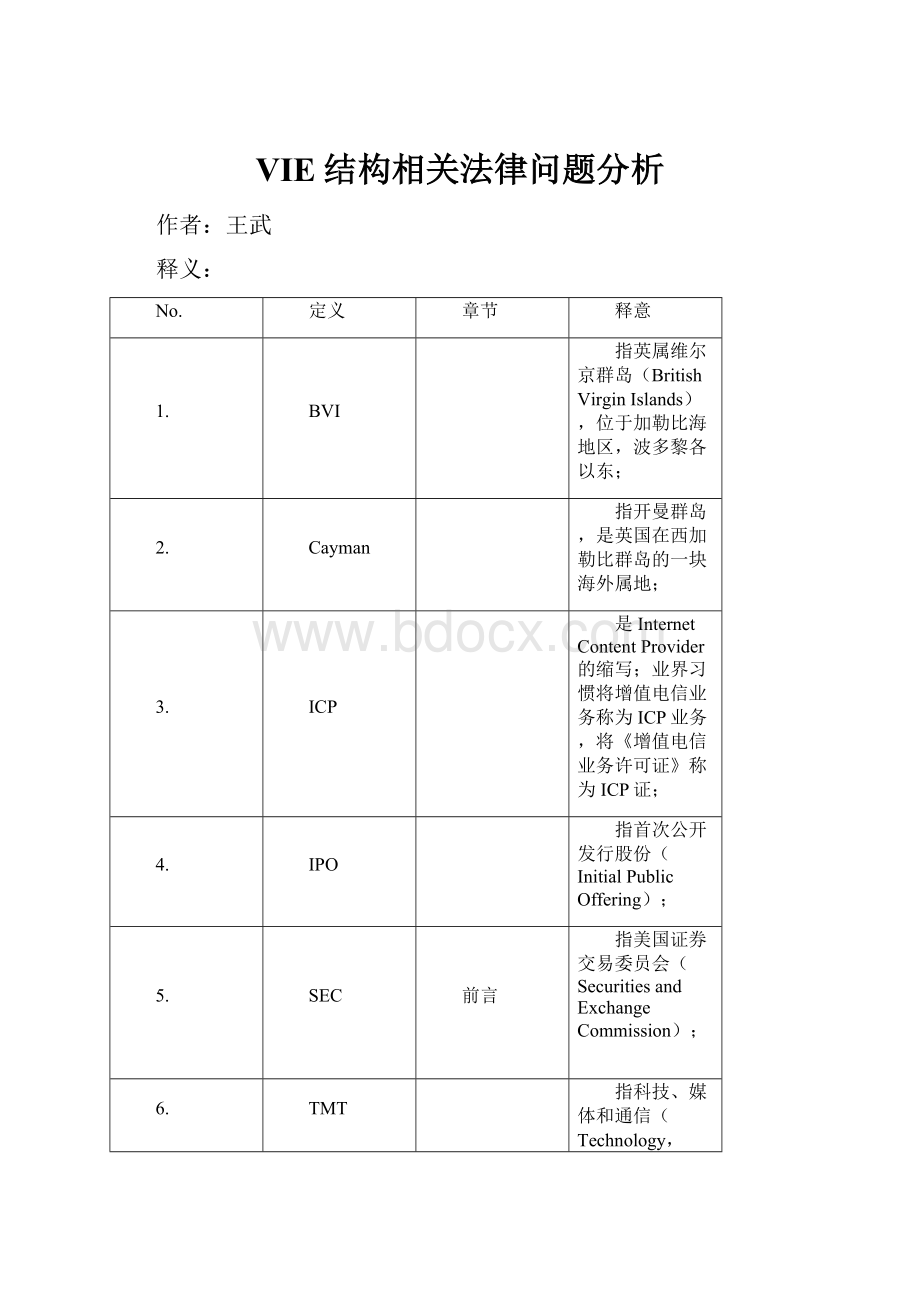 VIE结构相关法律问题分析.docx_第1页