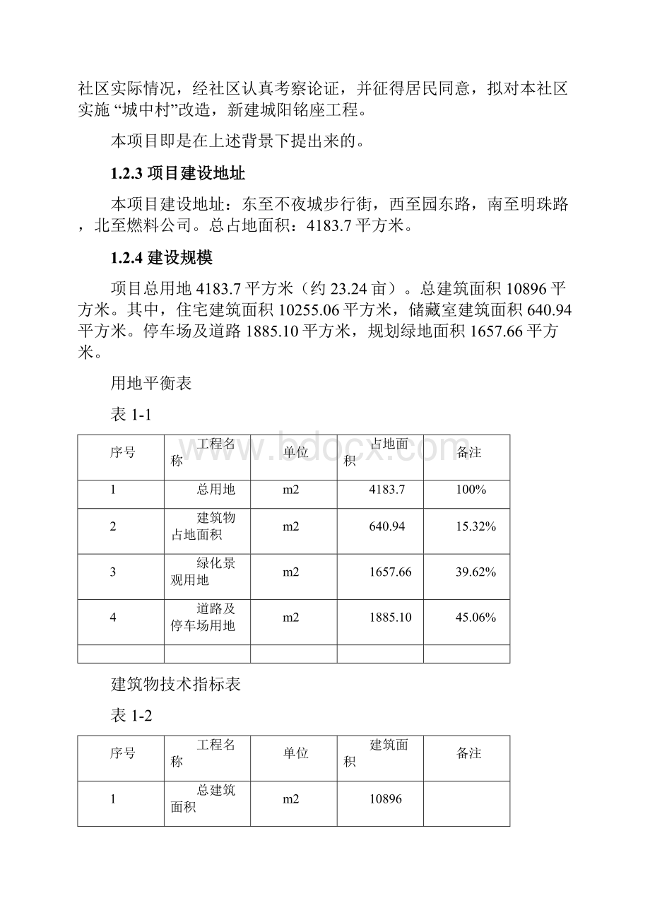 某地区城中村改造某某小区建设项目申请报告.docx_第3页