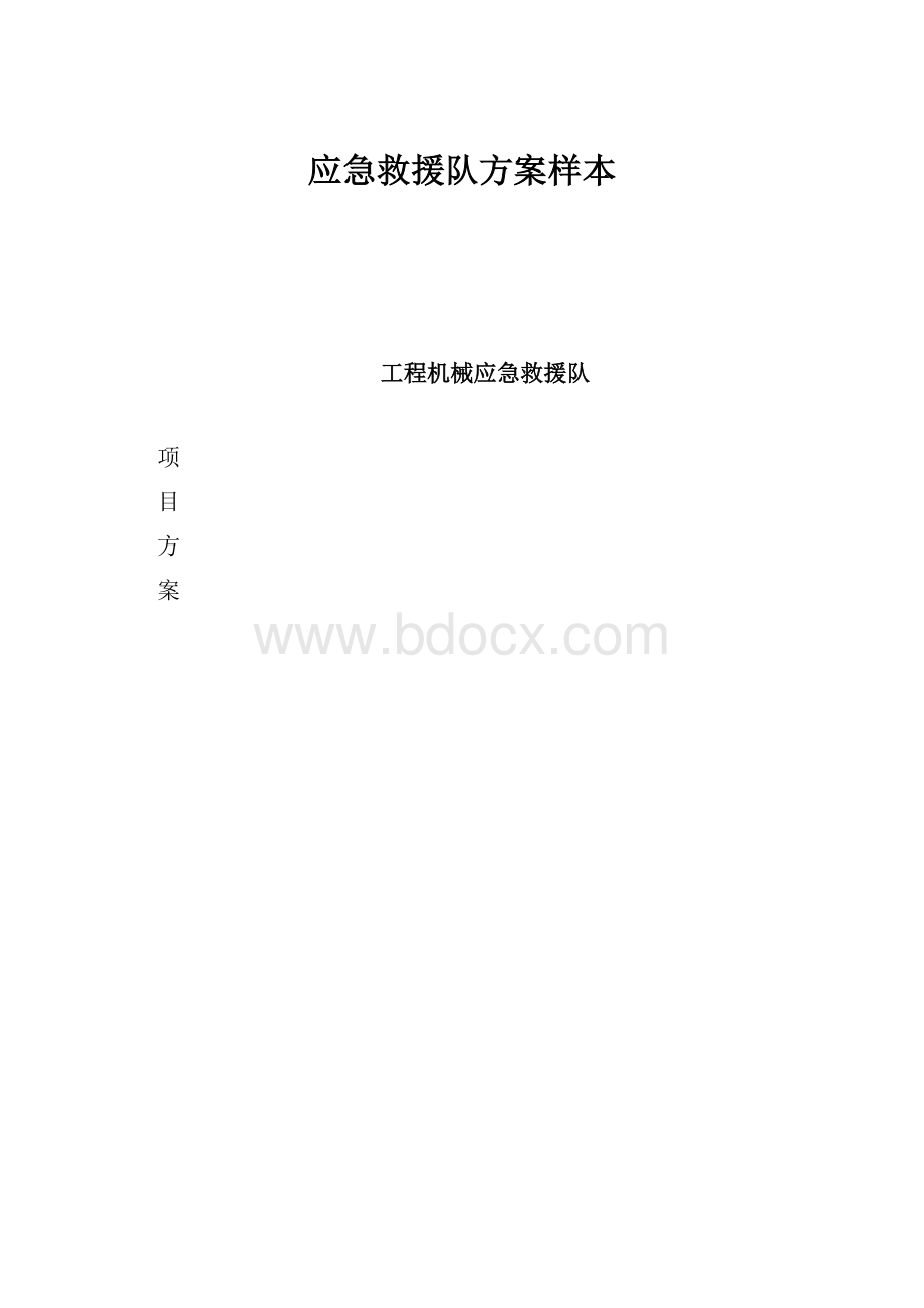 应急救援队方案样本.docx