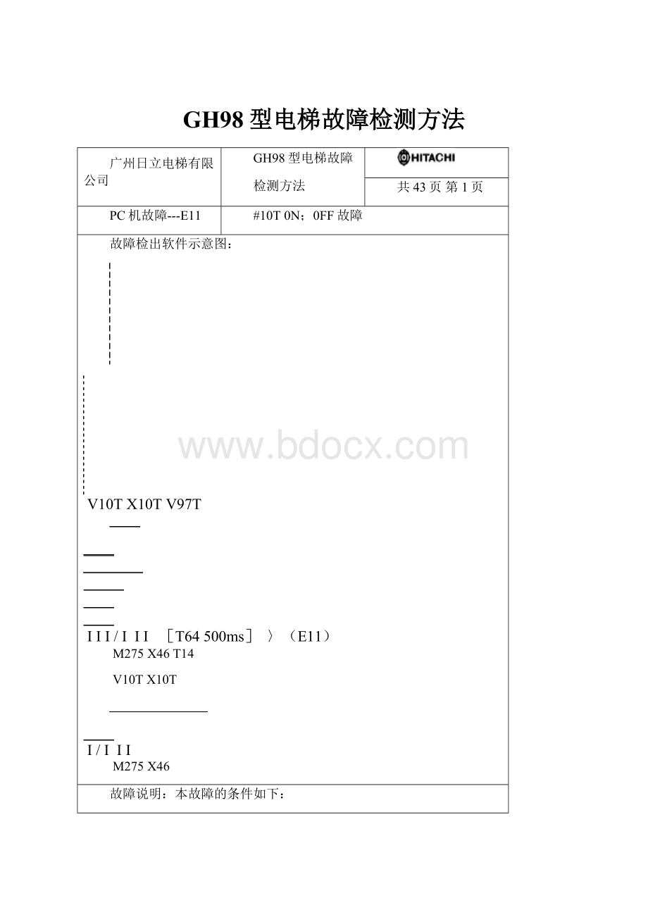 GH98型电梯故障检测方法.docx