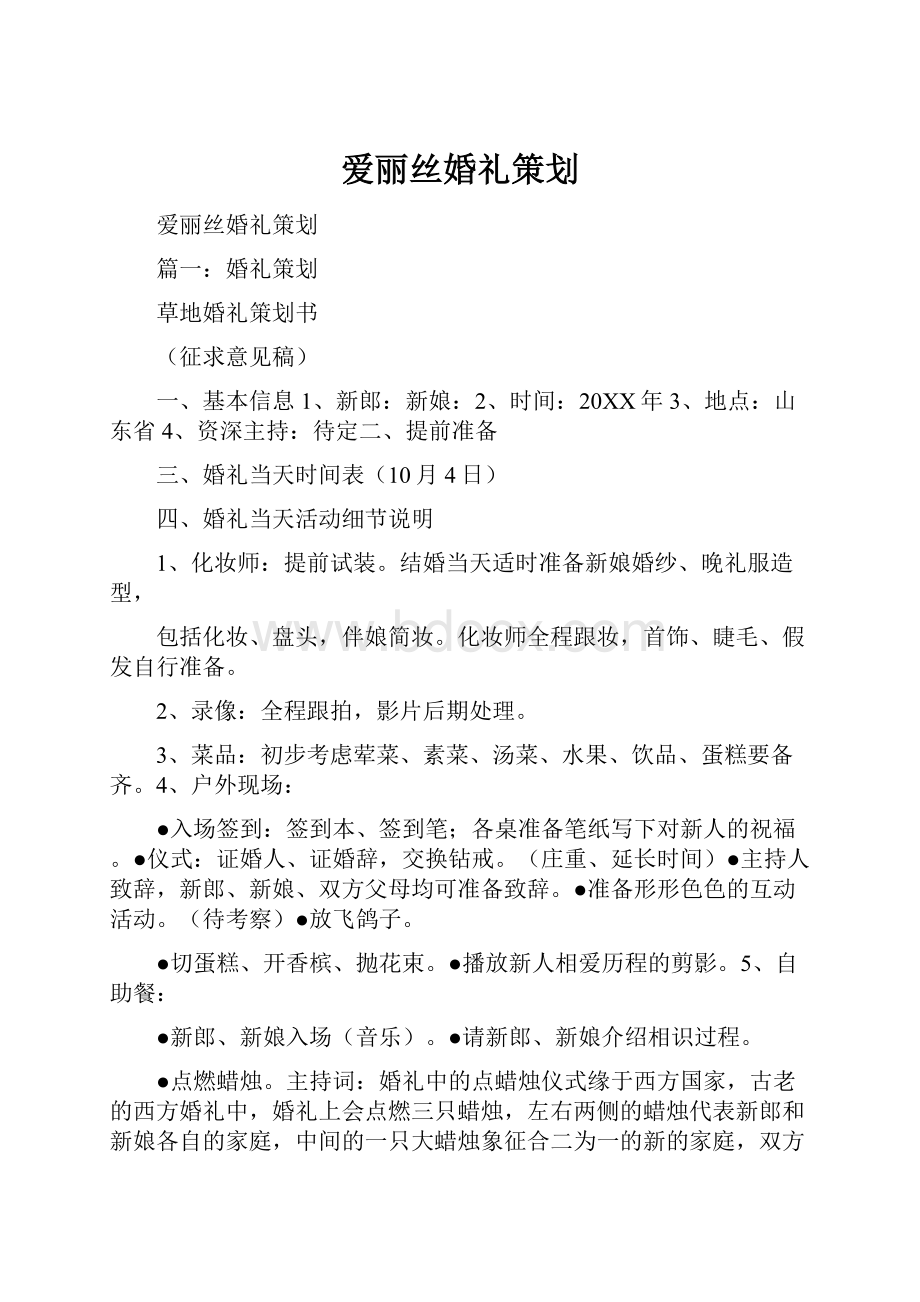 爱丽丝婚礼策划.docx_第1页