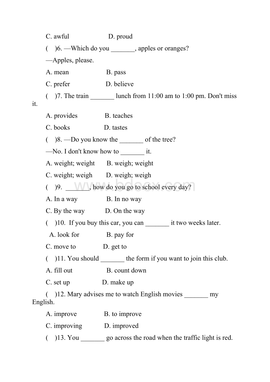 八年级英语下册 Module 7 Summer in Los Angeles练习题 新版外研版.docx_第2页