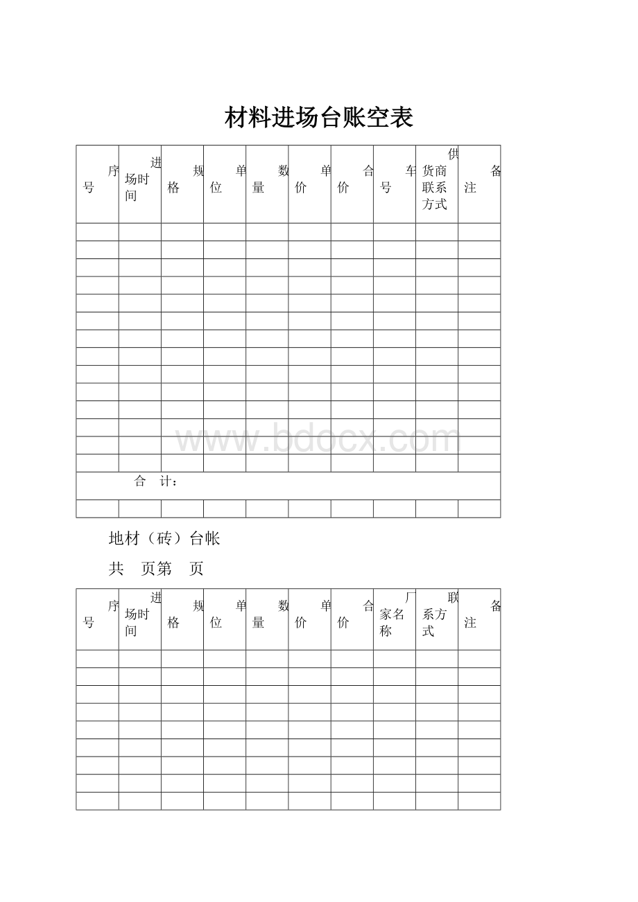 材料进场台账空表.docx