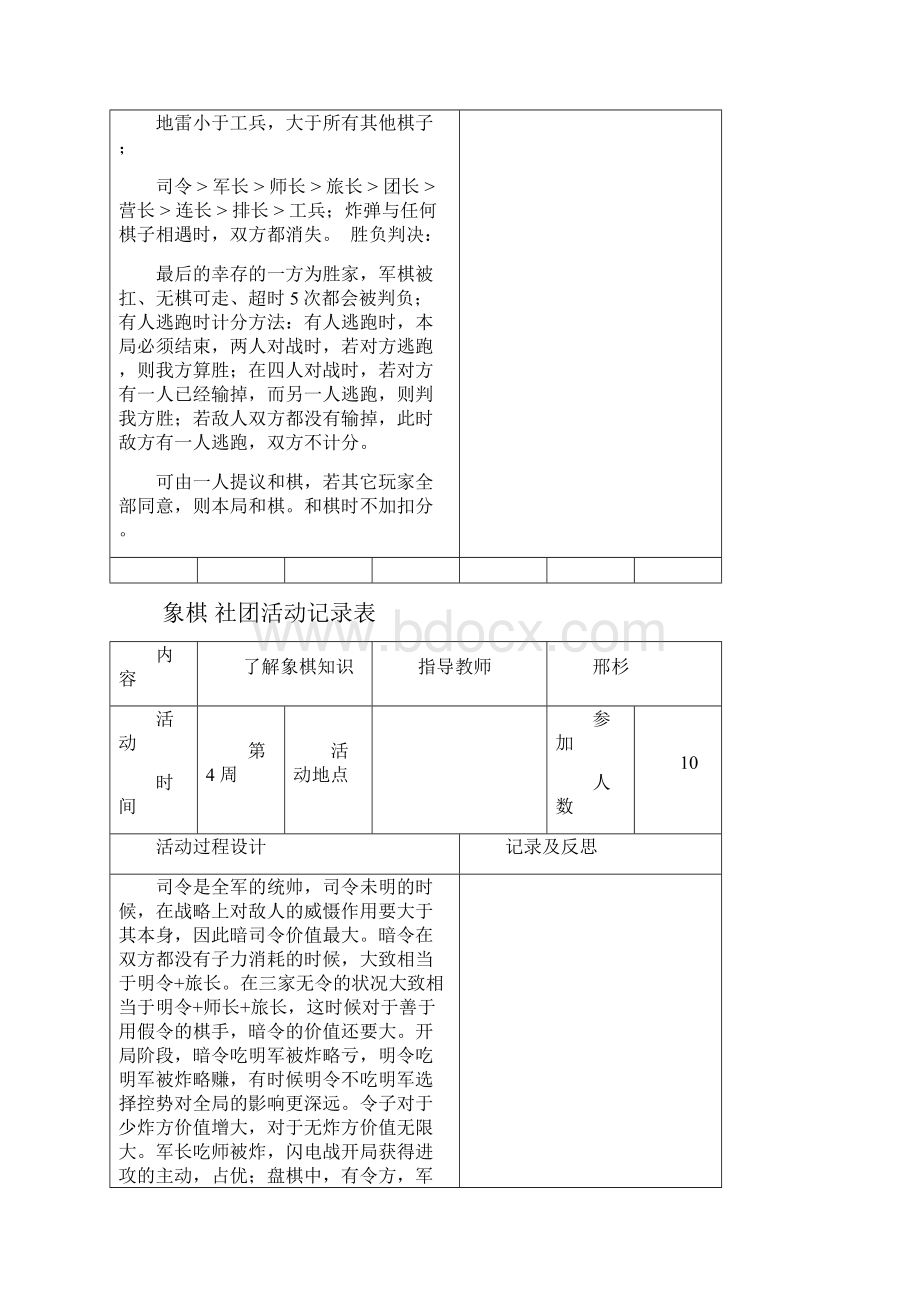 完整word版象棋 社团活动记录表.docx_第2页